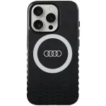 Audi IML Big Logo MagSafe dėklas, skirtas iPhone 15 Pro 6.1 inch juodas, kietas dėklas