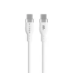 TARGUS Silikoninis USB-C į USB-C 60W įkrovimo laidas 1,5 m &ndash; baltas
