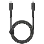 ENERGEA Flow USB-C to Lightning kabelis 1,5 m juodas 60 W 3 A PD greitasis įkrovimas MFi sertifikuotas