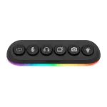 Streamplify HUB DECK 5 USB &scaron;akotuvas, 4x USB 3.0 + 1x USB 2.0, RGB, 12V, su ES maitinimo laidu, juodas