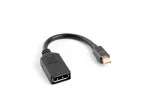 Lanberg AD-0003-BK Mini DisplayPort į DisplayPort adapterio kabelis, 0.12 m, juodas