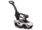LEAN CARS Lamborghini QLS-996T važinėjamas automobilis su stūmimo rankena &ndash; baltas