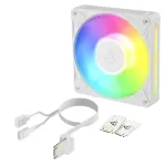 Arctic BioniX P12 A-RGB White 120mm PWM korpuso ventiliatorius, 450&ndash;3000 RPM, adresuojamas RGB, daisy chain