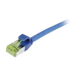 Synergy21 CAT6A S/FTP plonas patch laidas RJ45, 500 MHz, 1 m, mėlynas, LSZH Superflex, AWG28