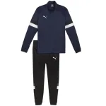 PUMA vyrų Team Rise treniruočių striukė su pilnu užtrauktuku, Peacoat/Puma Black, L dydis