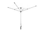 LEIFHEIT LinoLift 500 rotacinė skalbinių džiovykla, 50 m virvė, aliuminio rėmas, reguliuojamas auk&scaron;tis 106-179 cm, UV atsparios virvės, komplekte įleidžiama mova