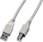 Wirewin USB 2.0 A-B MM 1.0 GR laidas, 1 m, pilkas