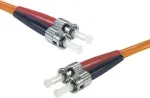 Exertis Connect ST/UPC daugiamodis dvigubas OM2 optinis komutacinis kabelis 3m oranžinis 392713