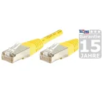 EXERTIS CONNECT Cat.6A S/FTP komutacinis kabelis, 10 m, geltonas, plonas apsauginis gnybtas, 10 Gbps 858337