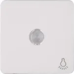 Heinrich Kopp Paris jungiklio dangtelis su lę&scaron;iu, Arctic White, vienas jungiklis, &scaron;viesos simbolis, užspaudžiamas 330213006