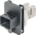 TELEG&Auml;RTNER J80020A0005 RJ45 flan&scaron;inis jungties komplektas Variant 4, 8P8C, Cat.6A, ekranuotas, juodas