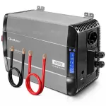 Qoltec grynos sinusoidės inverteris 12V į 230V 3000W/6000W su LCD, USB, USB-C, suderinamas su LiFePO4/GEL/AGM