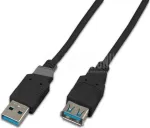 Wirewin USB 3.0 A-A MF 3.0 SW USB prailginimo kabelis, 3 m, USB 3.2 Gen 1 (3.1 Gen 1), USB A, juodas