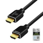 LogiLink HDMI laidas A/M į A/M 8K/60Hz 48Gbps metalinis nailoninis sertifikuotas juodas 2m