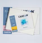 Canson Montval akvarelinis popierius, 200 g/m&sup2;, 500 x 650 mm, natūraliai baltas, smulkiagrūdis, be rūg&scaron;čių, 10 lapų C518412002
