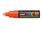 POSCA PC-8K neoninės oranžinės spalvos pigmentinis markeris su kaltiniu antgaliu, 8,0 mm linijos plotis, vandeniniais dažais, 1 vnt. PC8K O FLUO