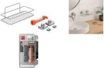 Metaltex Reflex Luxy sieninė lentyna su Vacuum-Fix tvirtinimu, sidabrinė, 1 lentyna, 403329000