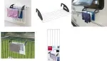 Metaltex Click drabužių džiovinimo lentyna radiatoriams ir balkonams, sidabrinė/juoda, 3 m džiovinimo ilgis, sulankstoma, epoksidine danga padengtas plienas, 5 strypai 405810039