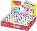 Maped plastikinis trintukas, spalvotas languotas, be ftalatų ir PVC, 20 vnt. ekspozicinė dėžutė (123501)