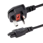 StarTech.com PXTNB3SUK2M 2 m maitinimo laidas, BS 1363 &ndash; C5 (dobilinis lapas), 2,5 A, 250 V, 18 AWG