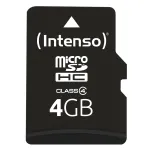 Intenso 4GB MicroSDHC Class 4 atminties kortelė 3403450