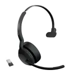 Jabra Evolve2 55 - Link380a MS Mono, belaidė ausinė, biurui / skambučių centrui, 20 - 20000 Hz, 130 g, juoda