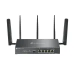 TP-Link Omada 4G+ Cat6 AX3000 Gigabit VPN mar&scaron;rutizatorius, Wi-Fi 6 (802.11ax), Dual-band (2,4 GHz / 5 GHz), Ethernet LAN, 4G, juodas, stalinis/stiebinis