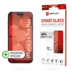 Displex Smart Glass (9H) apsauginis stiklas Apple iPhone 14 Pro Max, su montavimo lipdukais, nedūžtantis, itin plonas, nematomas