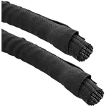 InLine savaiminio užsidarymo apsauginė rankovė 25 mm skersmens, juoda, 2 m &mdash; poliesteris, -50&ndash;150 &deg;C