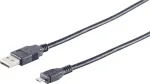 USB laidas S/CONN 14-11045 3 m USB A Micro-USB B juodas