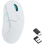 Žaidimų pelė Keychron M3 Right-hand RF Wireless + Bluetooth Optical 26000 DPI balta