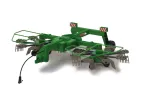 Modelio dalis Jamara Hay Rake Twin Roto &ndash; žalias &scaron;ieno grėblys su dviem rotoriais