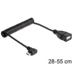 USB kabelis DeLOCK 83354 USB 2.0 0,5 m Micro-USB B USB A juodas