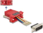 DeLOCK 67109 D-Sub 15 kontaktų ki&scaron;tukas į RJ45 lizdą surinkimo rinkinys, raudonas