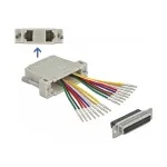 Adapteris D-Sub 25 kontaktų crimp moteri&scaron;kas į 2 x RJ45 moteri&scaron;kas DeLOCK 66834
