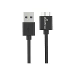 USB-A į Micro-B USB 3.0 įkrovimo ir sinchronizavimo kabelis MediaRange MRCS239 &ndash; 50 cm, 5 Gbps, 5 W, juodas