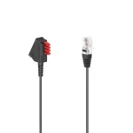 Hama 00201116 DSL dėžutės kabelis, TAE-F ki&scaron;tukas į modulinį 8P2C ki&scaron;tuką, 6 m, juodas