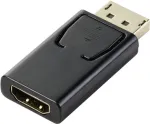Renkforce RF-5506962 DisplayPort / HDMI adapteris [1x DisplayPort ki&scaron;tukas - 1x HDMI lizdas] juoda spalva, paauksuoti kontaktai (RF-5506962)