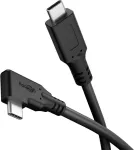 Goobay USB-C laidas 90&deg; 2 m juodas - 60 W 5 Gbit/s Power Delivery (79422)