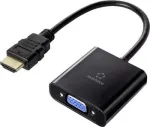 Renkforce RF-4531578 HDMI į VGA adapteris su 3,5 mm garso i&scaron;vestimi, juodas