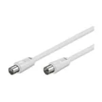 Wentronic Goobay anteninis jungiamasis kabelis, 100% ekranuotas, baltas, 10 m - Coax ki&scaron;tukas Koax lizdas (50716)