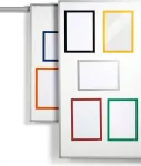 Magnetiniai informaciniai rėmeliai Durable DURAFRAME A4, 5 vnt., žali, modelis 486905