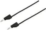 VOLTCRAFT matavimo laidas [Ki&scaron;tukas 4 mm - Ki&scaron;tukas 4 mm] 0,25 m Juodas MSB-300 (MSB-300-0,25-SW)