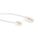 ACT White 10 m plok&scaron;čias telefono laidas su RJ11 ir RJ45 jungtimis