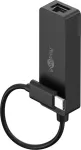 Goobay USB-C &ndash; Ethernet adapteris juodas, skirtas prijungti PC arba Apple MacBook prie tinklo (76579)