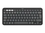 Logitech Pebble Keys 2 K380s belaidė klaviatūra, Bluetooth LE, QWERTY Nordic (danų/suomių/norvegų/&scaron;vedų), toninė grafito spalva (920-011879)