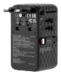 Verbatim Charge 'n' Travel 70W 2C įtraukiamas universalus kelioninis adapteris juodas