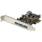 &bdquo;StarTech.com&ldquo; 4 prievadų PCI Express USB 3.0 kortelė, PCIe, USB 3.2 Gen 1 (3.1 Gen 1), pilno / žemo profilio, PCI 2.0, juoda, nerūdijantis plienas, 3 m