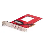 StarTech.com U.3 į PCIe adapterio kortelė, PCIe 4.0 x4 adapteris 2,5 colio U.3 NVMe SSD, SFF-TA-1001 PCI Express papildymo kortelė staliniams kompiuteriams/serveriams, TAA atitinkanti &ndash; nuo OS nepriklausoma