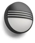 Philips myGarden 172963016 LED 6W lauko sieninis &scaron;viestuvas, nekeičiamas &scaron;viesos &scaron;altinis, juodas/ baltas, dervos korpusas, 214&times;78 mm